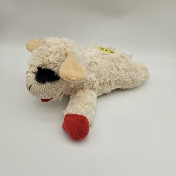 Lamb Chop Plush Dog Toy Squeaker 13" Classic Puppet Lambchop Red Mittens 2024 - Picture 2 of 9